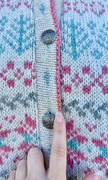 VINTAGE L.L. BEAN 80s/90s Wool Pastel Sweater • Med. to Lg.