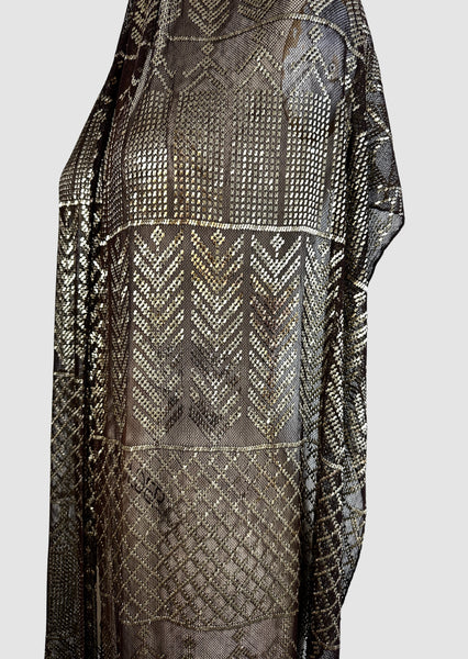 EGYPTIAN REVIVAL 20s Mesh & Metal Assuit