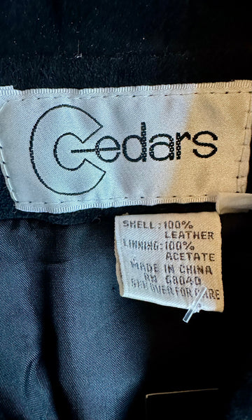 CEDARS STAIN GLASS Vintage 80s/90s Leather Jacket • Sm. to Med.