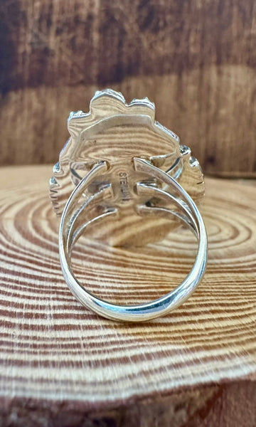 TURQUOISE TAJ MAHAL Sterling Silver Ring • Sizes 7 & 7 1/2