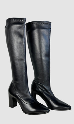 BALENCIAGA Black Leather Zip Up Boots • Size 38 to 40, 7.5 to 8