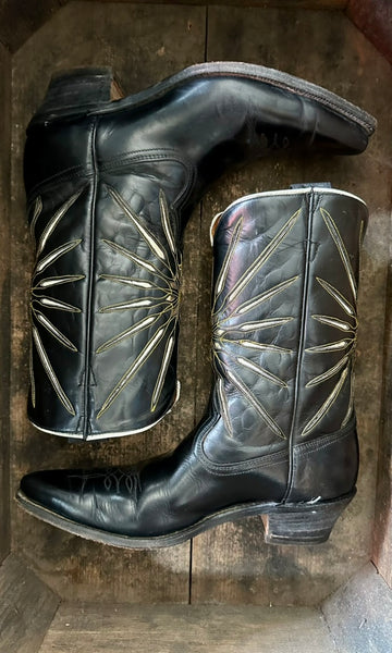 VINTAGE ACME Leather Western Boots • Mens 9