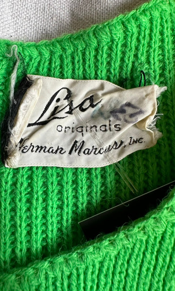 LISA ORIGINALS Herman Marcus Inc 60s Crochet Dress • Sm. to Med.
