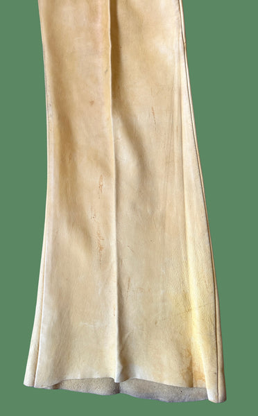 SANTA FE LEATHER Co 70s Western Deerskin Jacket & Pants • Mens Small