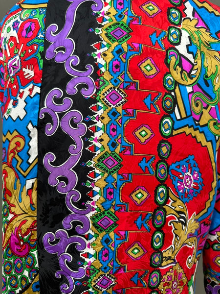 DIANE FRIES 80s/90s Vintage Silk Dress • Medium