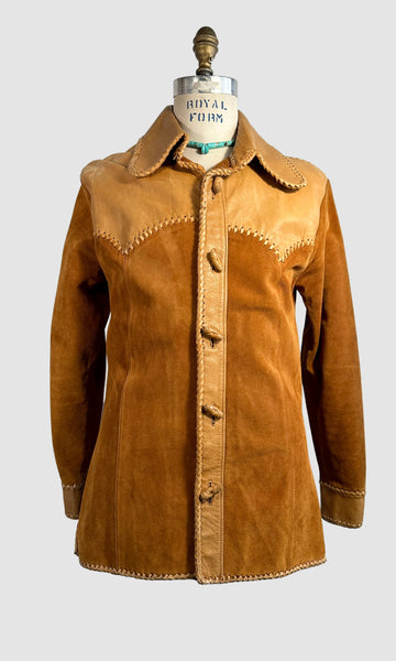 EARTHWAYS 70s Leather & Suede Hippie Jacket  • 40 Medium