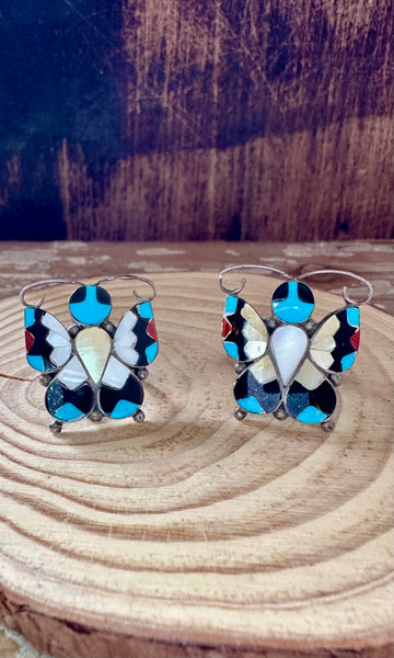 TAKING FLIGHT Allison Dishta Inlay Butterfly Zuni Ring • Size 5,9