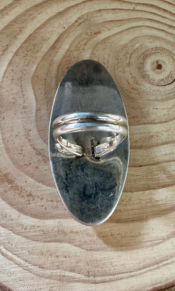 OCEAN ABALONE Large Sterling Silver Statement Ring • Size 7