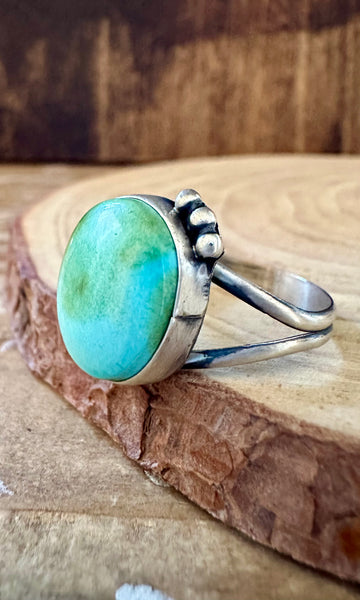 SEAFOAM D&D Sterling Silver and Turquoise Ring • Size 8 1/4
