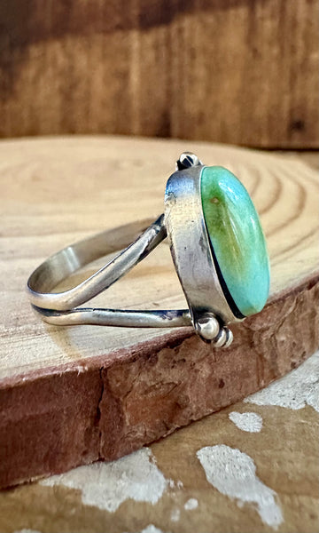 SEAFOAM D&D Sterling Silver and Turquoise Ring • Size 8 1/4