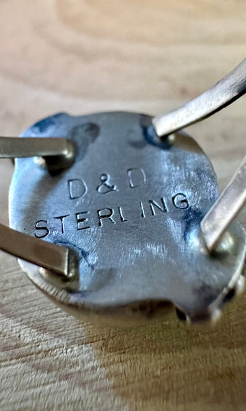 SEAFOAM D&D Sterling Silver and Turquoise Ring • Size 8 1/4