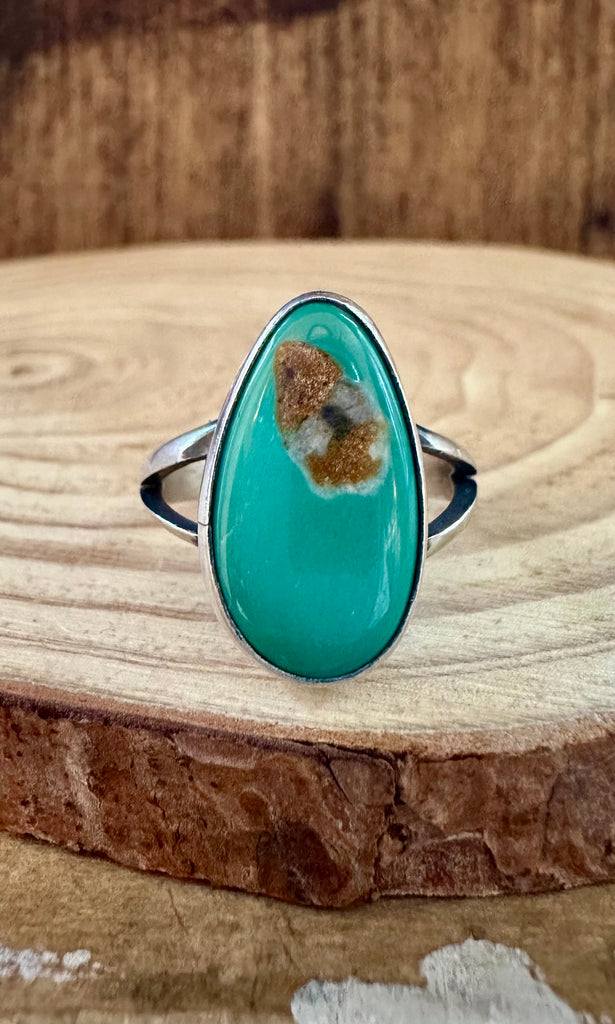 SCOTT SKEETS Sterling Silver & Turquoise Ring • Size 9