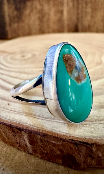 SCOTT SKEETS Sterling Silver & Turquoise Ring • Size 9