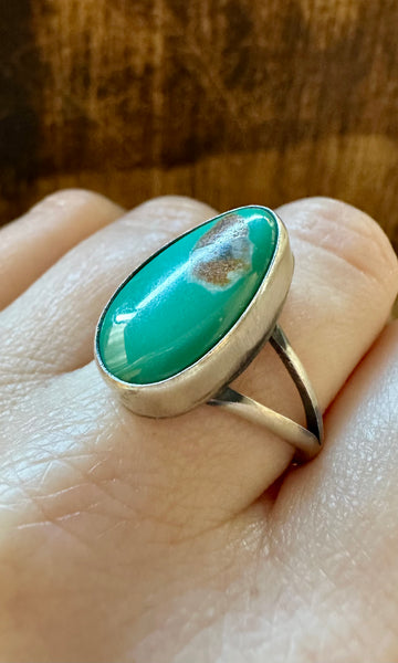 SCOTT SKEETS Sterling Silver & Turquoise Ring • Size 9