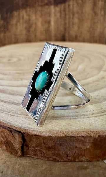 SHADOWBOXING Sterling Silver & Turquoise Ring • Multiple Sizes