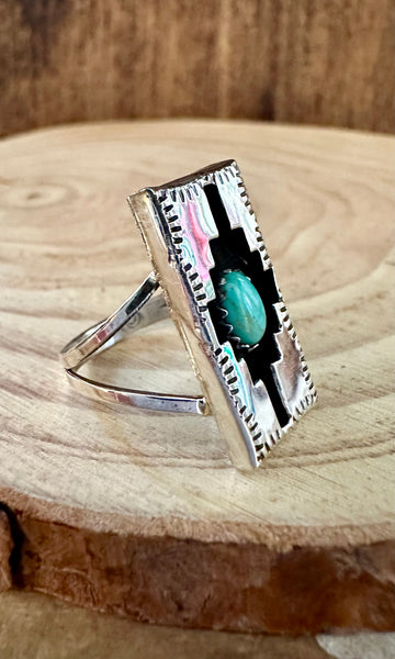 SHADOWBOXING Sterling Silver & Turquoise Ring • Multiple Sizes