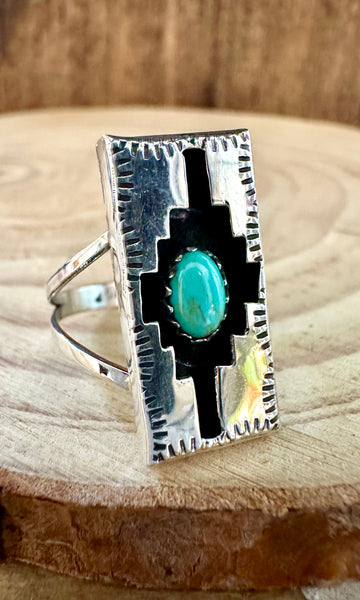 SHADOWBOXING Sterling Silver & Turquoise Ring • Multiple Sizes