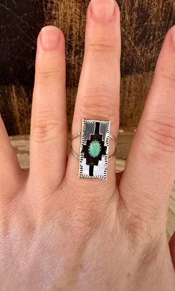 SHADOWBOXING Sterling Silver & Turquoise Ring • Multiple Sizes
