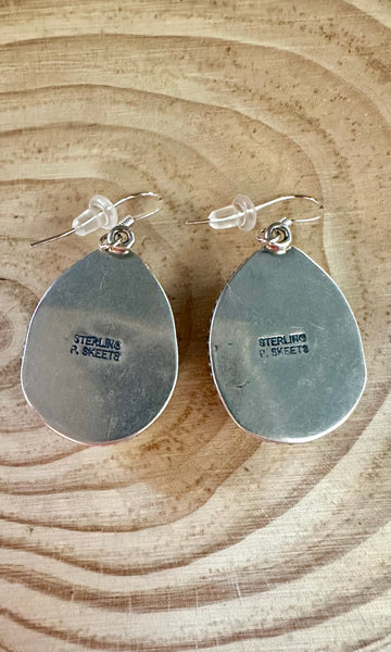 TURQUOISE BLUE BEAUTIES Sterling Silver Dangle Earrings