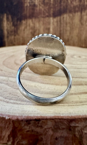RICK MARTINEZ Turquoise and Sterling Silver Ring • Sizes 7 & 8