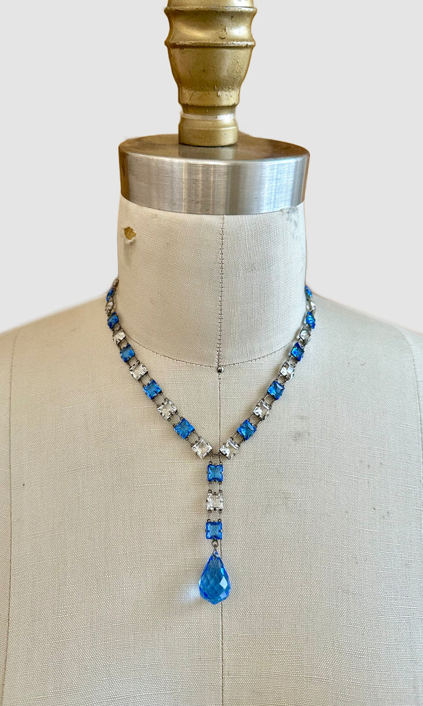 ART DECO ERA Vintage 20s Crystal Necklace