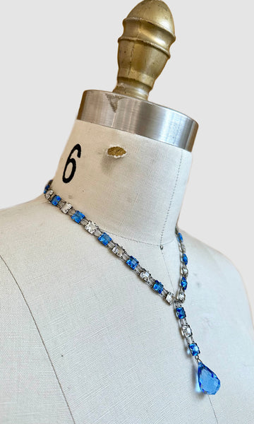 ART DECO ERA Vintage 20s Crystal Necklace