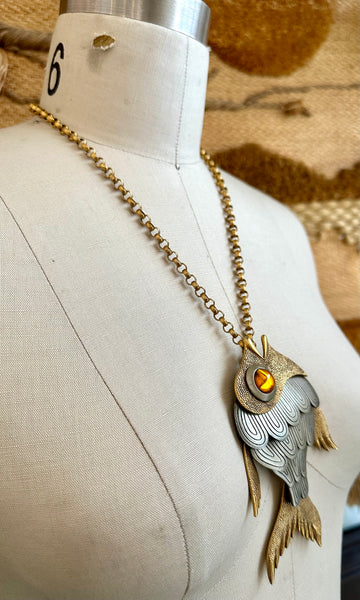 1970s VINTAGE FISH Large Statement Necklace