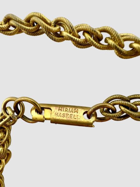 1970s MIRIAM HASKELL VINTAGE Chunky Gold Necklace