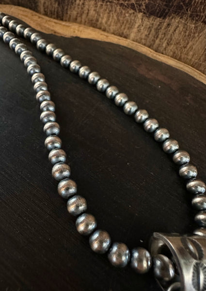 SILVER TURQUOISE HORSEBEND Necklace Pendant