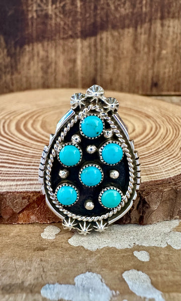 TURQUOISE TAJ MAHAL Sterling Silver Ring • Sizes 7 & 7 1/2