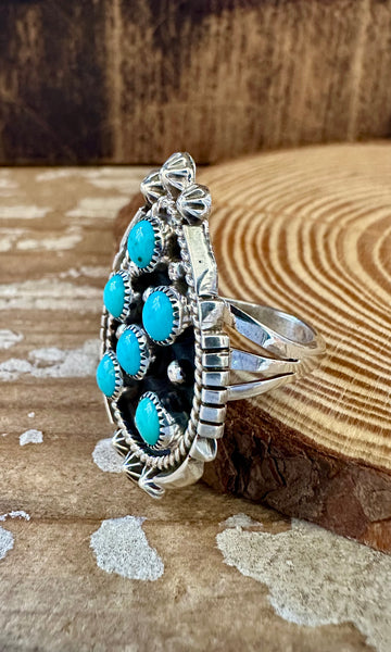 TURQUOISE TAJ MAHAL Sterling Silver Ring • Sizes 7 & 7 1/2