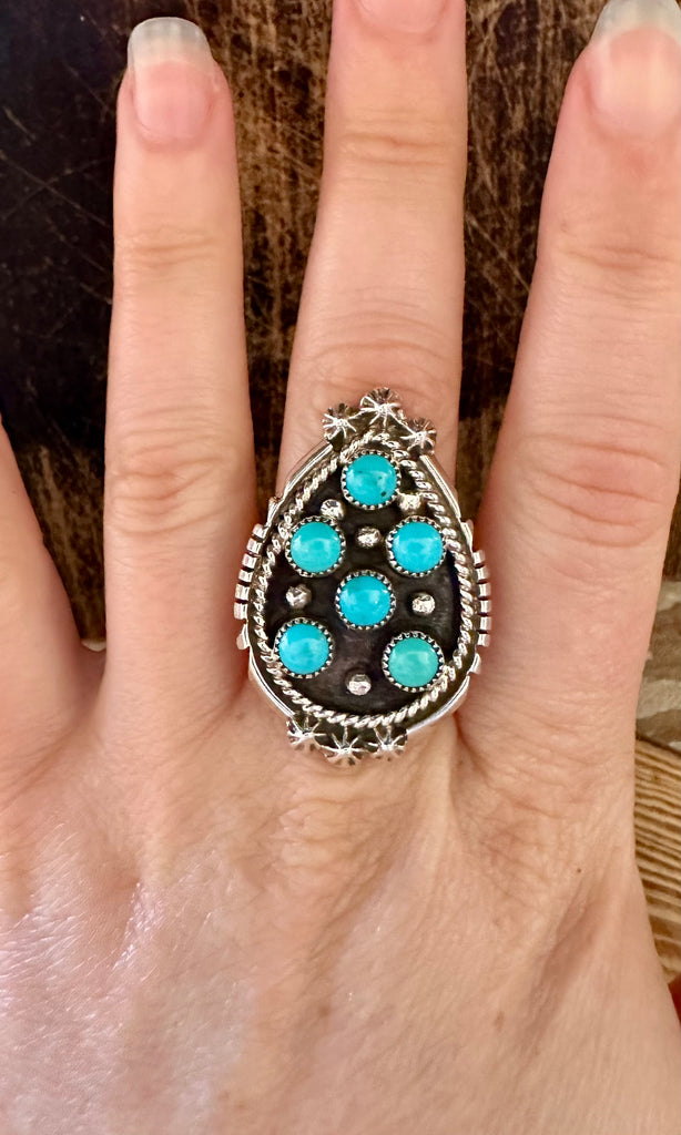 TURQUOISE TAJ MAHAL Sterling Silver Ring • Sizes 7 & 7 1/2