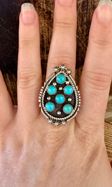 TURQUOISE TAJ MAHAL Sterling Silver Ring • Sizes 7 & 7 1/2
