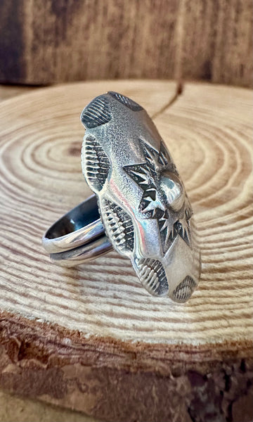 BUFFALO DANCER Sterling Silver Ring • Size 7.5