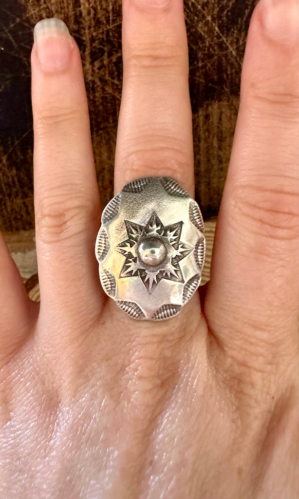BUFFALO DANCER Sterling Silver Ring • Size 7.5