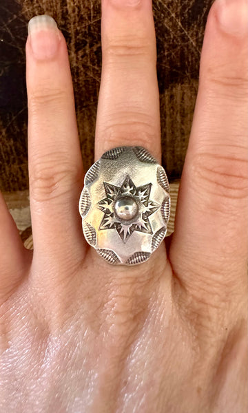 BUFFALO DANCER Sterling Silver Ring • Size 7.5