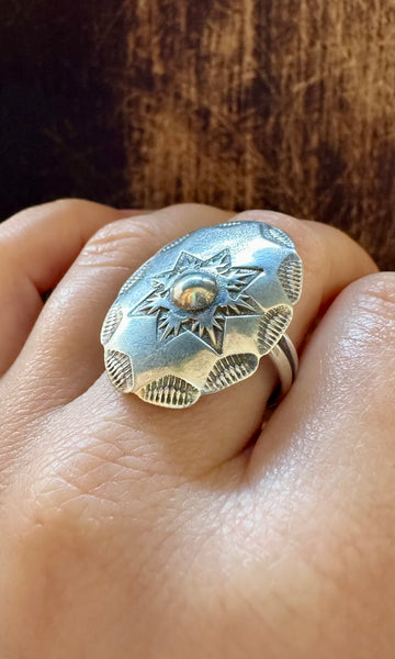 BUFFALO DANCER Sterling Silver Ring • Size 7.5
