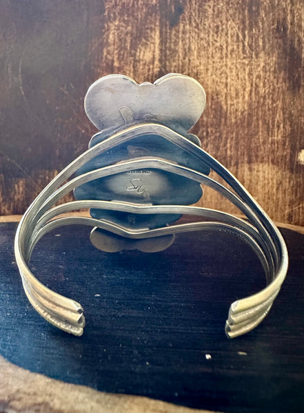LIBERTY 1/2 DOLLAR COIN Turquoise & Silver Navajo Cuff • 78g