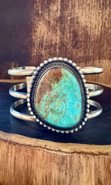 LOVED BY YOU Chimney Butte Turquoise & Sterling Silver Cuff • 60g