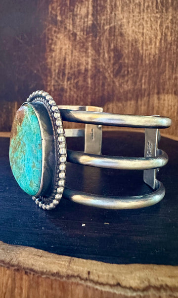 LOVED BY YOU Chimney Butte Turquoise & Sterling Silver Cuff • 60g