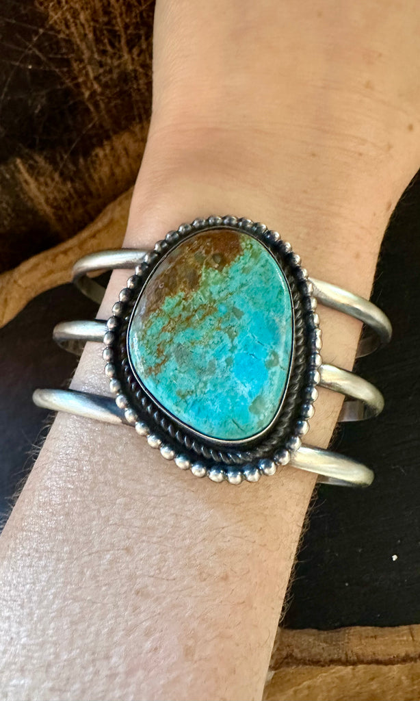 LOVED BY YOU Chimney Butte Turquoise & Sterling Silver Cuff • 60g