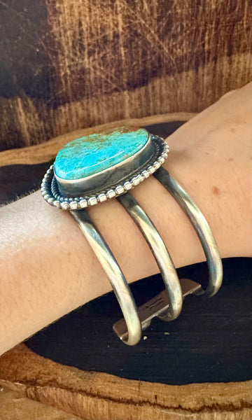 LOVED BY YOU Chimney Butte Turquoise & Sterling Silver Cuff • 60g