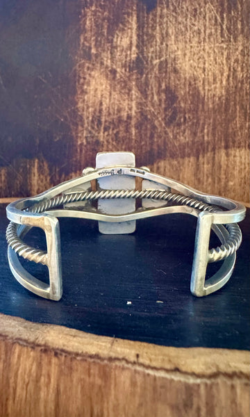 TURQUOISE TETRIS TRIO Sterling Silver Navajo Cuff • 48g