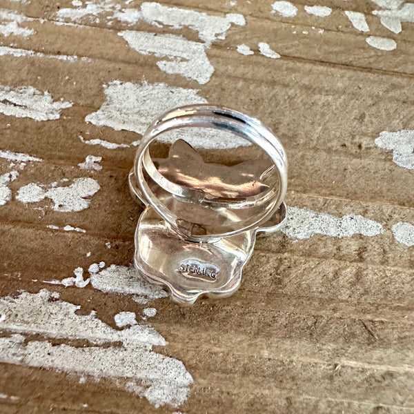 MINNIE MOUSE Zuni Toons Inlay Silver Ring • Size 9