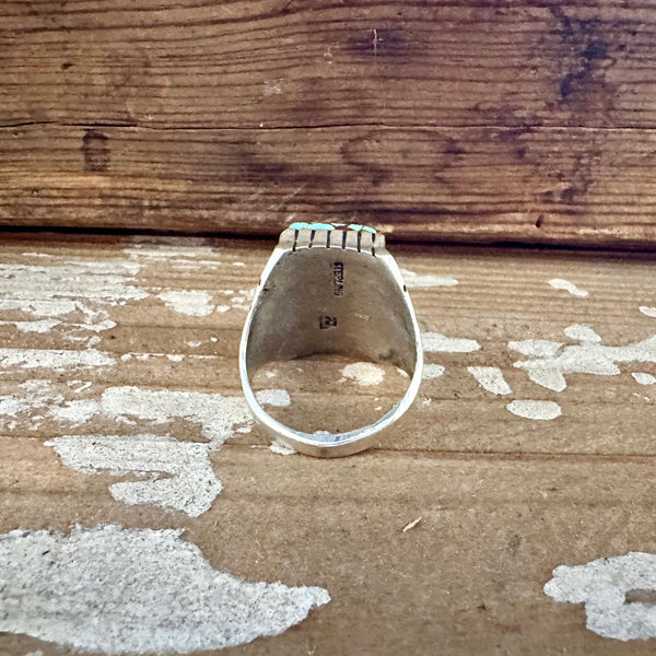 RAY JACK Navajo Kingman Turquoise Ring Mens • Variety of Sizes