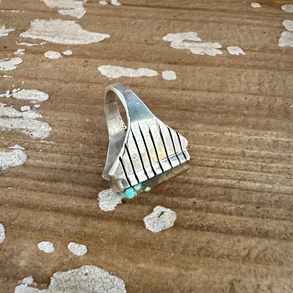 RAY JACK Navajo Kingman Turquoise Ring Mens • Variety of Sizes