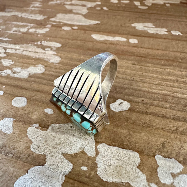RAY JACK Navajo Kingman Turquoise Ring Mens • Variety of Sizes