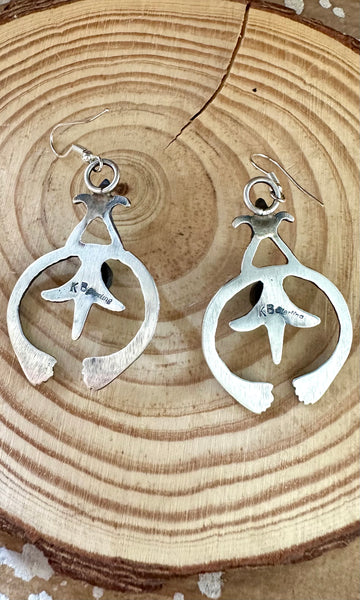 NAJA HANDS NAVAJO Sterling Silver and Turquoise Statement Earrings