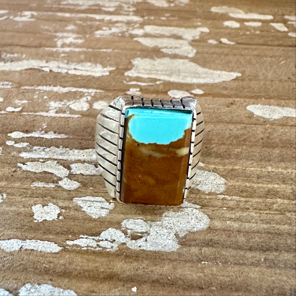 RAY JACK Navajo Kingman Turquoise Ring Mens • Variety of Sizes