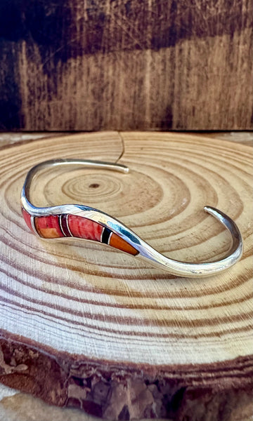 SPINEY OYSTER WAVE Sterling Silver Cuff